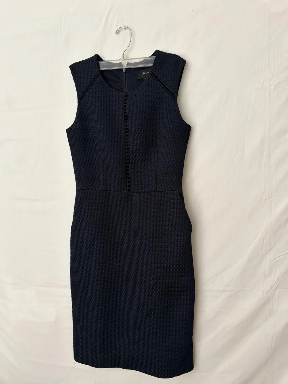 J.Crew Women’s Navy Textured Sleeveless Dress Size 0(A815)